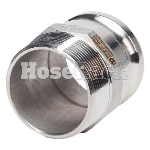 Stainless Steel 3" Camlock Male x 3" NPT Male