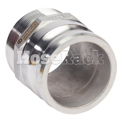 Stainless Steel 3" Camlock Male x 3" NPT Male