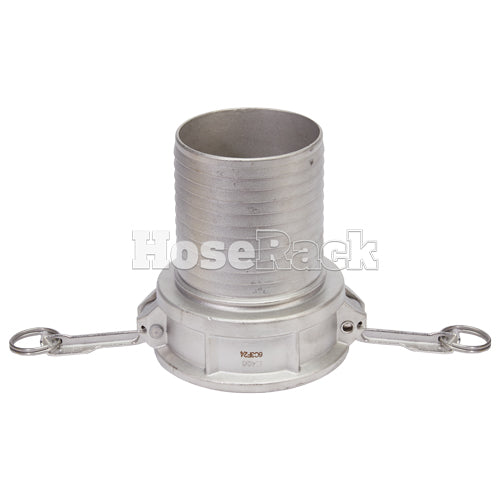 Stainless Steel 4" Female Camlock to Hose Shank