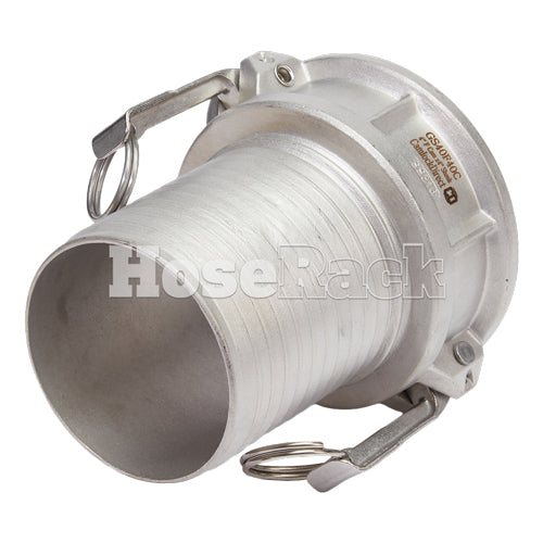 Stainless Steel 4" Female Camlock to Hose Shank