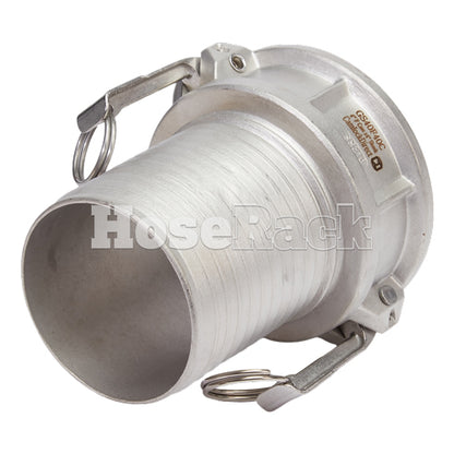 Stainless Steel 4" Female Camlock to Hose Shank