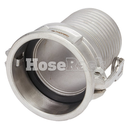 Stainless Steel 4" Female Camlock to Hose Shank