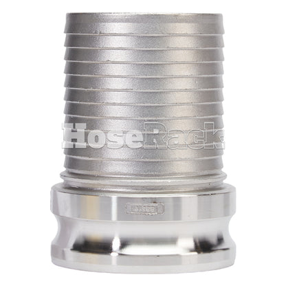 Stainless Steel 4" Camlock Male to Hose Shank