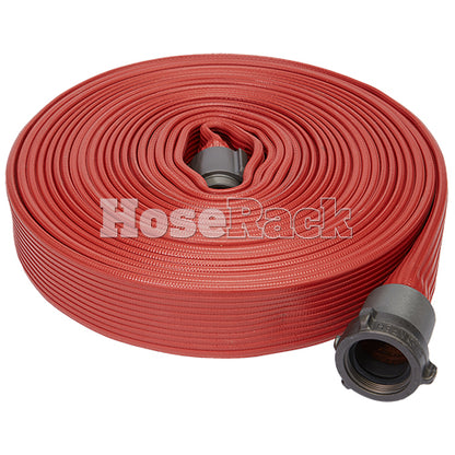 Red 1 1/2" x 50' Rubber Hose (Alum NH Couplings)