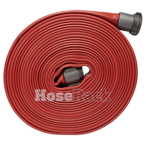 Red 2 1/2" x 50' Rubber Hose (Alum NH Couplings)