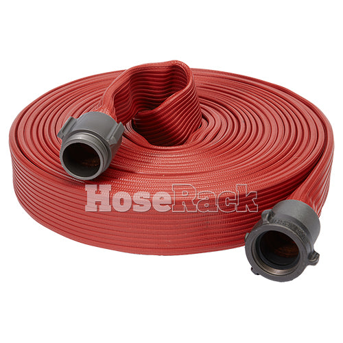 Red 2 1/2" x 50' Rubber Hose (Alum NH Couplings)