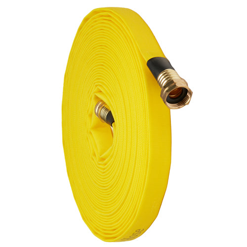 Yellow 5/8" x 50' Forestry Hose (Brass Garden Hose Couplings) - Import