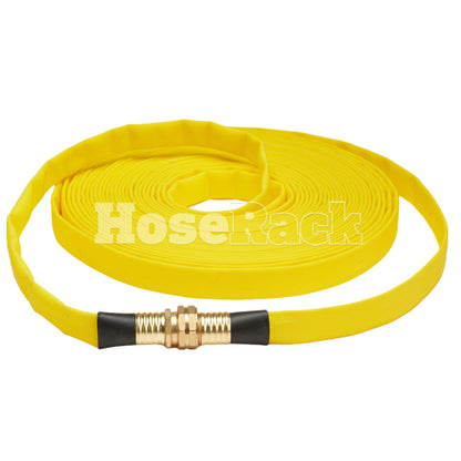 Yellow 5/8" x 50' Forestry Hose (Brass Garden Hose Couplings) - Import