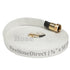 White 3/4" x 50' Forestry Hose (Brass Garden Hose Couplings) - Import with Band