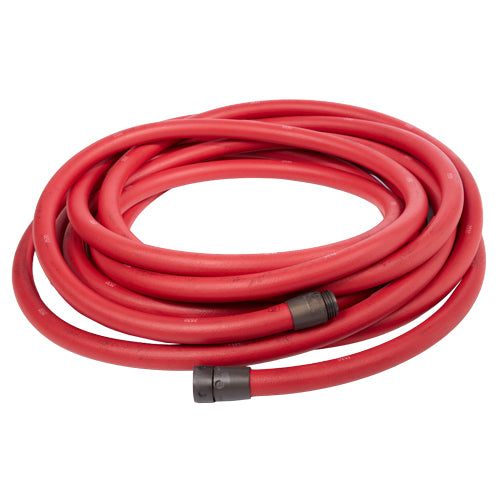 Red 3/4" x 50' Non-Collapsible High Pressure Rubber Hose (Alum 1" NPSH Couplings)