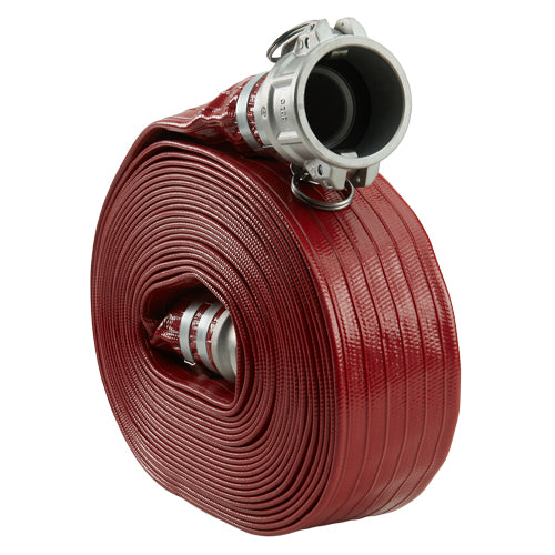 Red 1 1/2" x 50' Camlock Medium Duty Hose