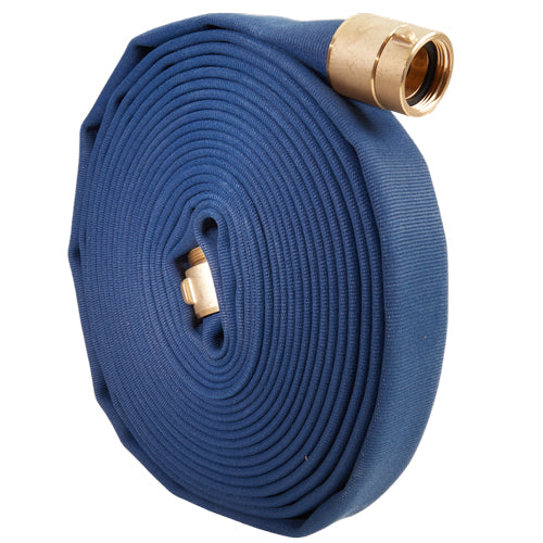 Blue 1 1/2" x 50' Potable Water Hose (Brass NH Couplings)
