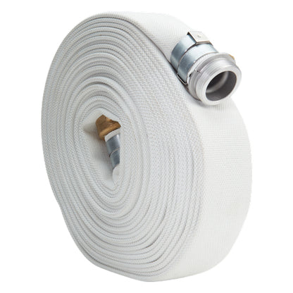 White 2 1/2" x 50' Single Jacket Discharge Hose