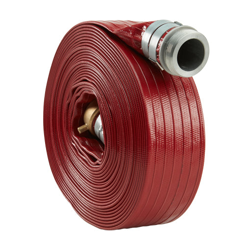 Red 3" x 50' Medium Duty Discharge Hose