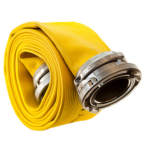 Yellow 4" x 50' Pro-Flow Rubber Hose (Storz Couplings)