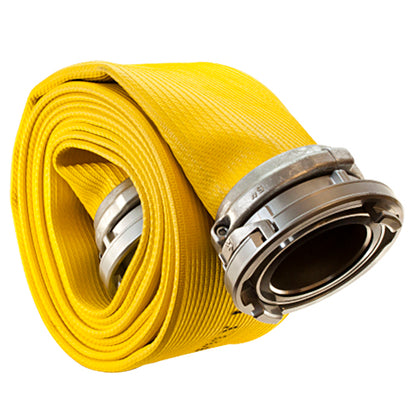 Yellow 6" x 25' Pro-Flow Rubber Hose (Storz Couplings)