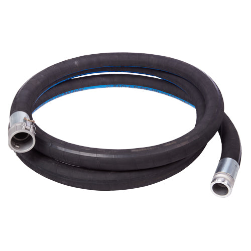 Black 2" x 20' Heavy-Duty Camlock Suction Hose