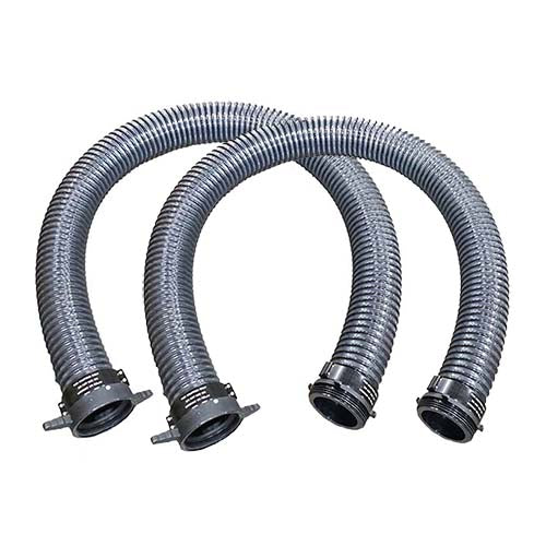 Twin Pack Black / Clear 5" x 10' Long Handle Hard Suction Hose (NH)