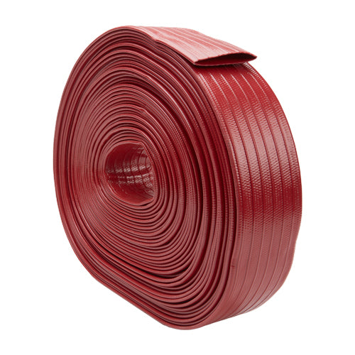 Red 2" x 100' Medium-Duty Uncoupled Discharge Hose