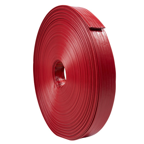 Red 2" x 300' Medium-Duty Uncoupled Discharge Hose
