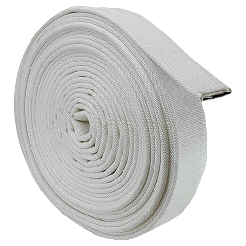 White 3" x 100' Double Jacket Uncoupled Fire Hose