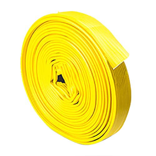 Yellow 4" x 100' Rubber Uncoupled Fire Hose