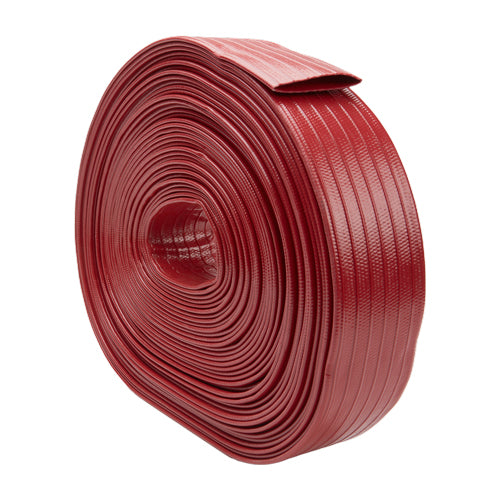 Red 6" x 100' Medium-Duty Uncoupled Discharge Hose