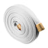 White 1 1/2" x 50' Single Jacket USCG / UL Hose (Brass NH Couplings)