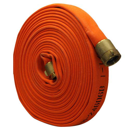 Orange 2 1/2" x 50' Mil-Spec Hose (Brass NH Couplings)