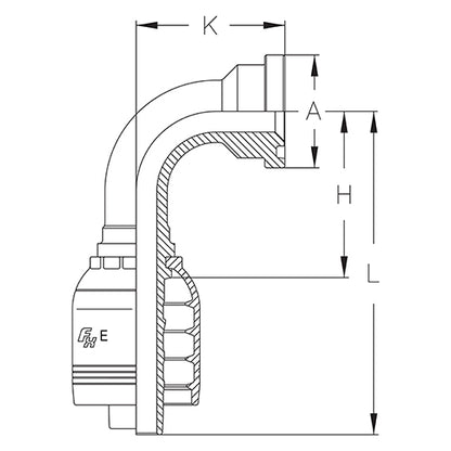 1" Code 61 Flange 90˚ Elbow