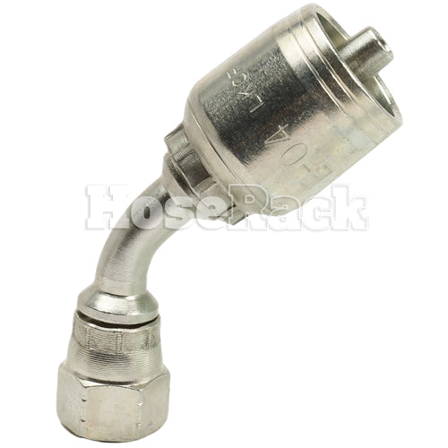 1/4" Female JIC Swivel 45˚ Elbow Hydraulic Fitting