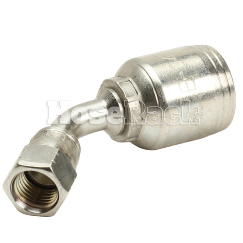 1/4" Female JIC Swivel 45˚ Elbow Hydraulic Fitting