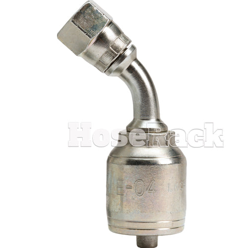 1/4" Female JIC Swivel 45˚ Elbow Hydraulic Fitting