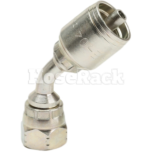 3/8" Female JIC Swivel 45˚ Elbow Hydraulic Fitting