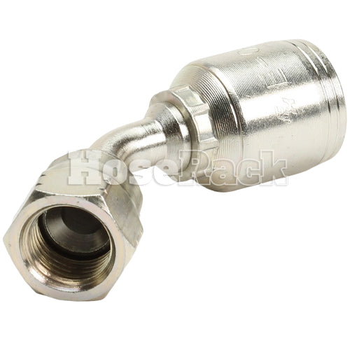 3/8" Female JIC Swivel 45˚ Elbow Hydraulic Fitting