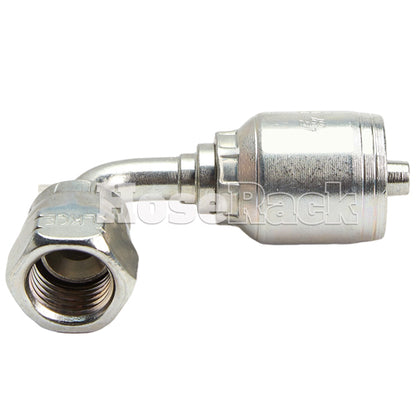 3/8" Female JIC Swivel 90˚ Elbow Hydraulic Fitting