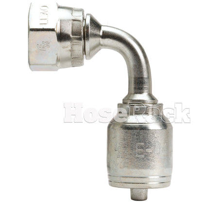 3/8" Female British Standard Parallel Pipe Cone Seat Swivel 90˚ Elbow Hydraulic Fitting