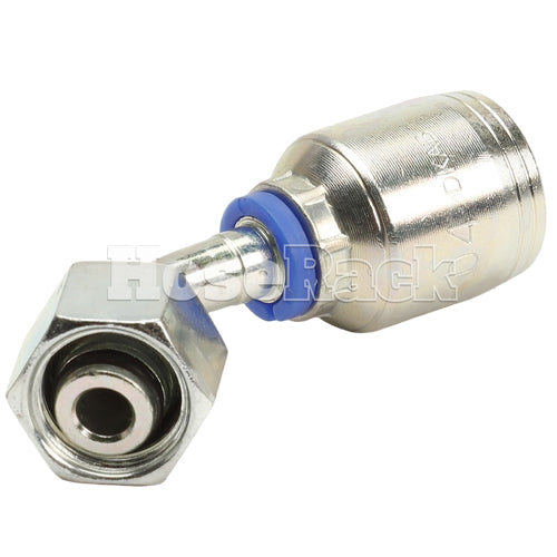 M16 X 1.5 Female Swivel 24˚ Cone (Light 10) with O-Ring 45˚ Elbow Hydraulic Fitting