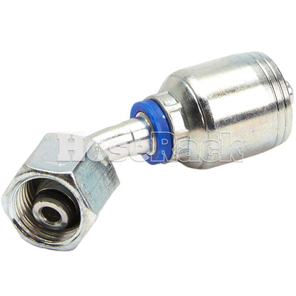 M16 X 1.5 Female Swivel 24˚ Cone (Heavy S8) with O-Ring 45˚ Elbow Hydraulic Fitting