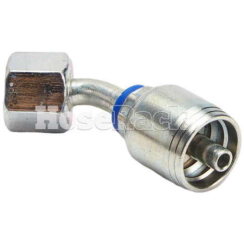 M16 X 1.5 Female Swivel 24˚ Cone (Heavy S8) with O-Ring 45˚ Elbow Hydraulic Fitting