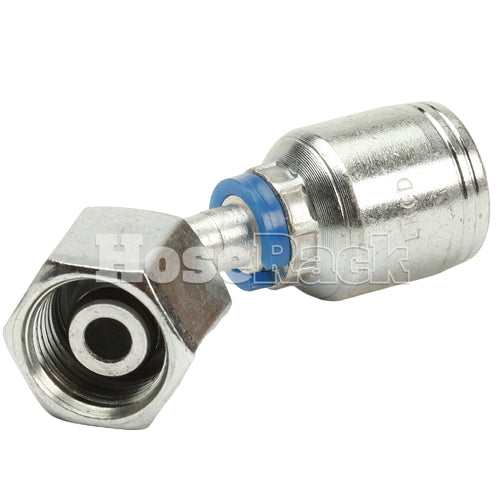 M18 X 1.5 Female Swivel 24˚ Cone (Heavy S10) with O-Ring 45˚ Elbow Hydraulic Fitting