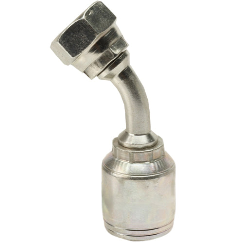 1/4" Female Bristish Standard Parallel Pipe O-Ring Swivel 45˚ Elbow