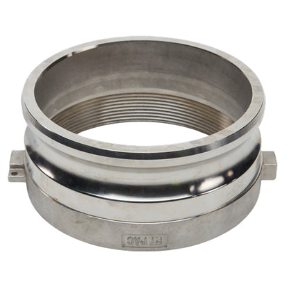 Stainless Steel 6" Male Camlock x 6" Female NPT