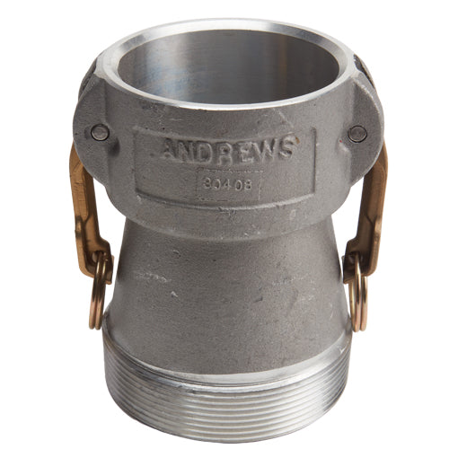 Aluminum 3" Female Camlock x 4" Male NPT