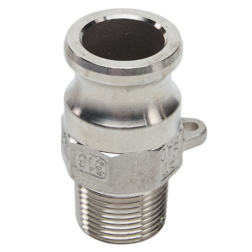 Stainless Steel 3/4" Camlock Male x 3/4" NPT Male (USA)