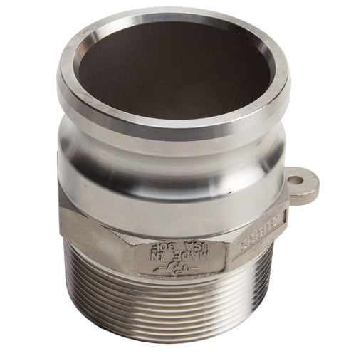 Stainless Steel 3" Camlock Male x 3" NPT Male (USA)