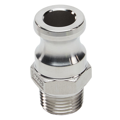 Stainless Steel 1/2" Camlock Male x 1/2" NPT Male (USA)