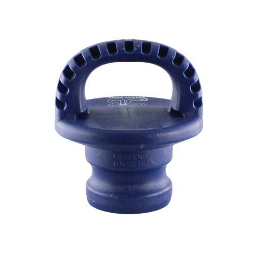 Blue 2" Polypropylene Male Safety Bump Plug