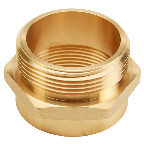 Brass 2 1/2" Female NPT to 2 1/2" Male NH (Hex)