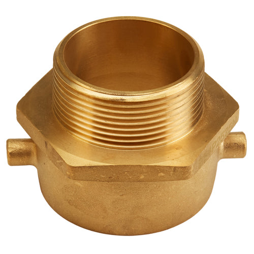 Brass 2 1/2" Swivel Female NH to 2 1/2" Male NPT (Pin Lug)